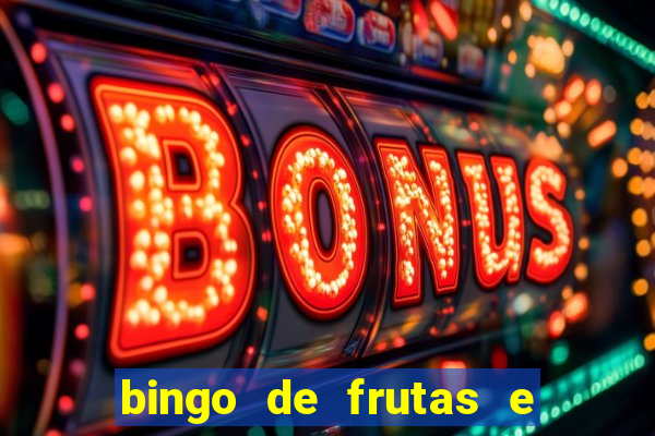 bingo de frutas e legumes para imprimir